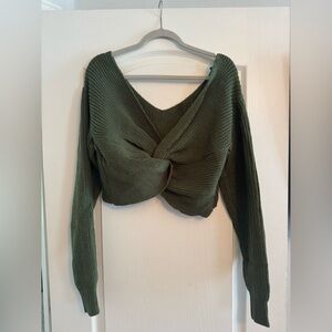 cropped knit sweater